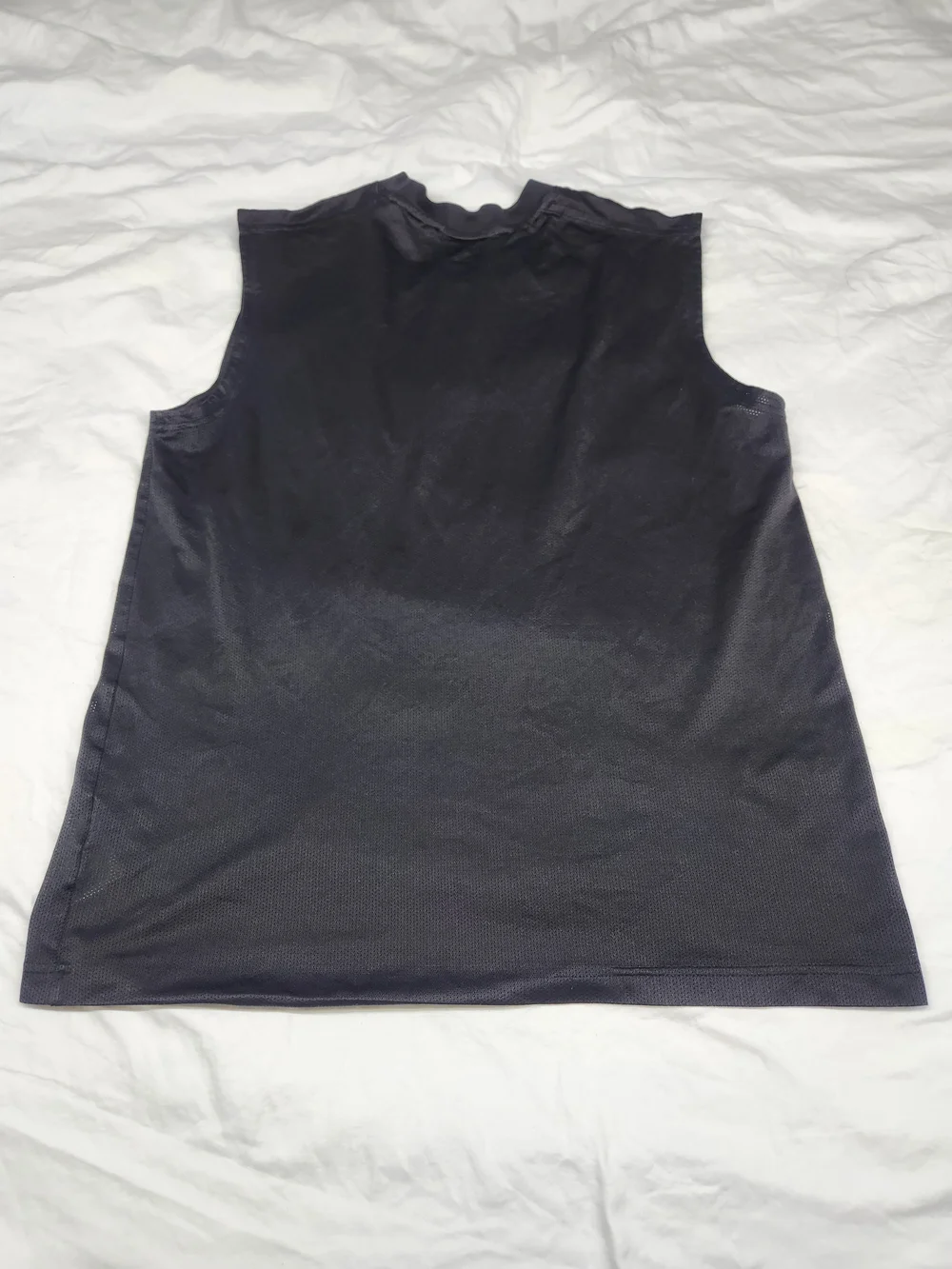Adidas Sleeveless Athletic Tank - Black with White Stripes